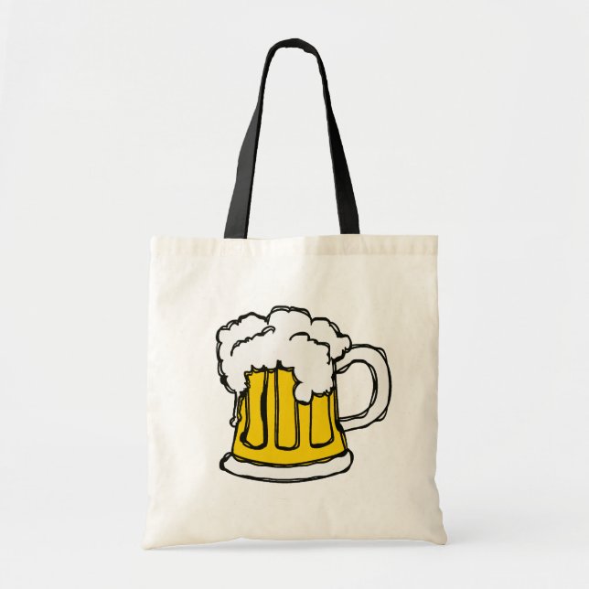 Beer! Frothy Bubbly Mug of Brew Tote Bag (Front)
