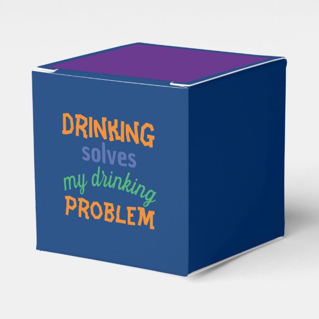Beer Funny Quote: Drinking Solves Drinking Problem Favour Box (Front Side)