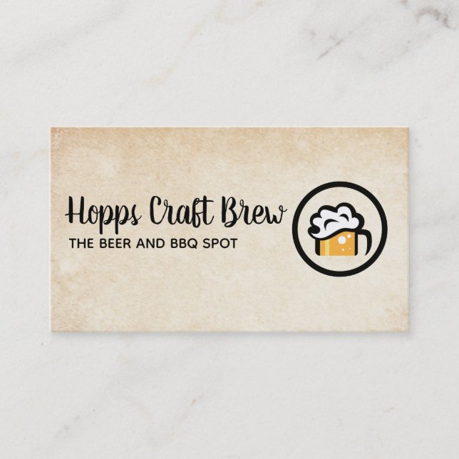 Beer Garden | Brewery Business Card (Front)