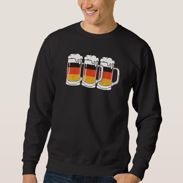 Beer Germany flag German flag beer mug Sweatshirt (Front)