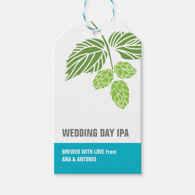 Beer Gift Tag, Hops, hanging tag (Front)
