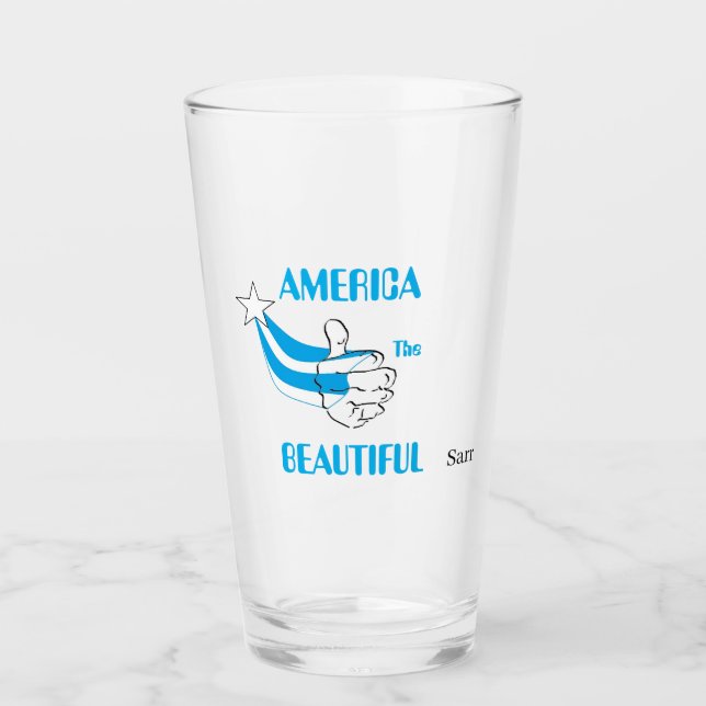 Beer Glass   : America The Beautiful (Front)