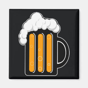 Beer glass magnet black
