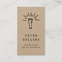 beer glass micro brewery rustic doodle kraft paper
