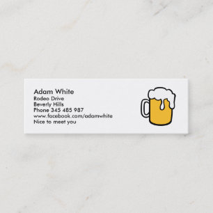 Beer glass mini business card