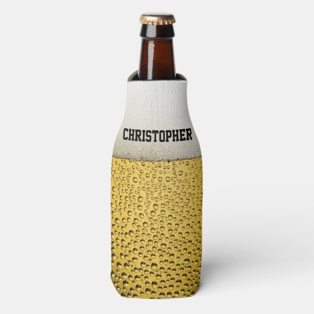 Beer Glass Personalise Bottle Cooler (Bottle Front)