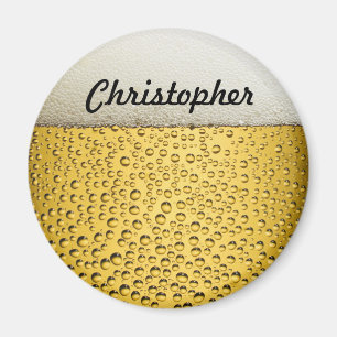 Beer Glass Personalise Photo Magnet