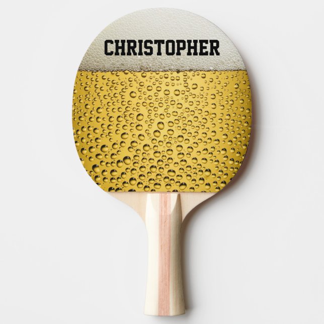 Beer Glass Personalise Ping Pong Paddle (Front)