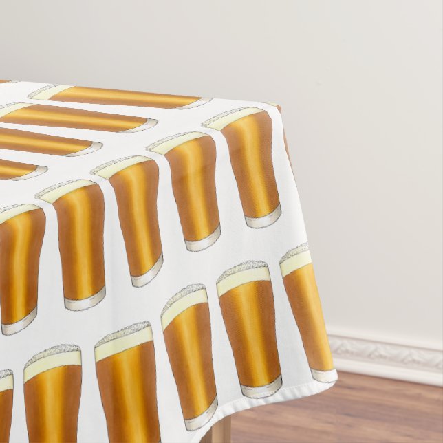Beer Glass Pint Ale Lager Bar Pub Beverage Drink Tablecloth (In Situ)