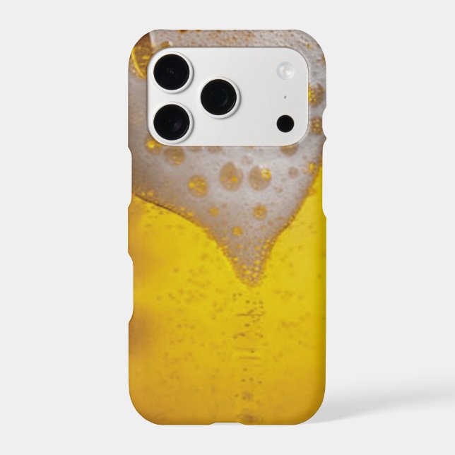 Beer Glass with Bubbles and Foam (Back)