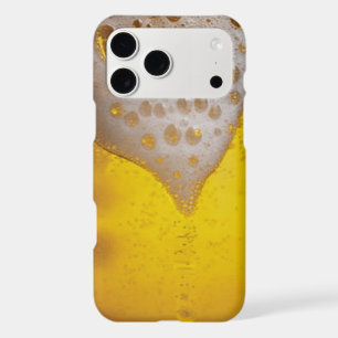 Beer Glass with Bubbles and Foam