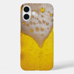 Beer Glass with Bubbles and Foam iPhone 16 Plus Case