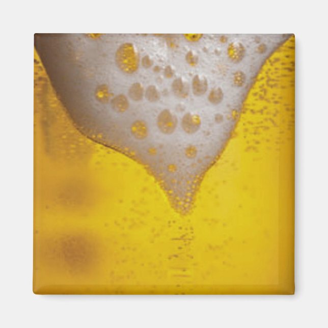 Beer Glass with Bubbles and Foam Magnet (Front)