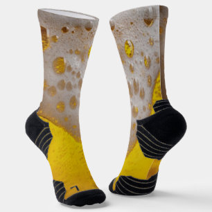 Beer Glass with Bubbles and Foam Socks