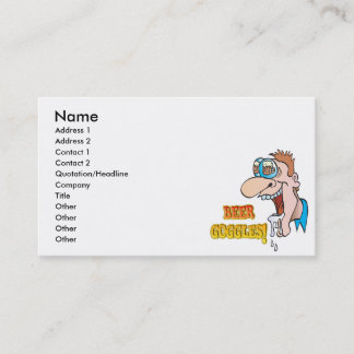 BEER GOGGLES funny drinking design Business Card