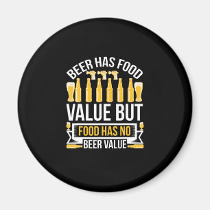 Beer Has Food Value Birthday Magnet
