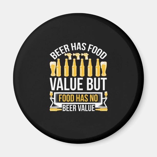 Beer Has Food Value Birthday Magnet (Front)