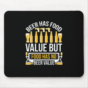 Beer Has Food Value Birthday Mouse Pad