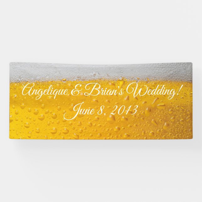 beer head wedding and reception banner (Horizontal)