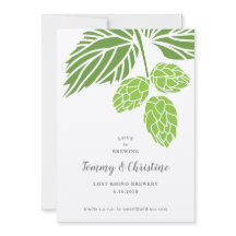 Beer Hops Wedding Invitation, Shower