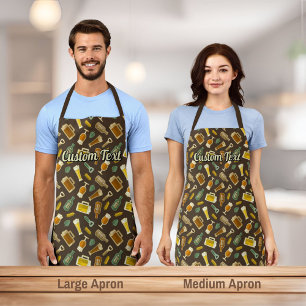 Beer Icons Pattern Apron