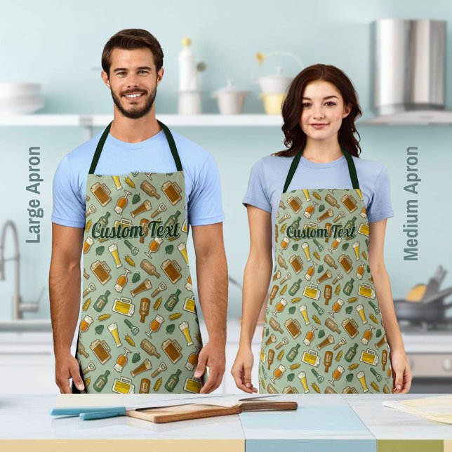 Beer Icons Pattern Apron (Creator Uploaded)