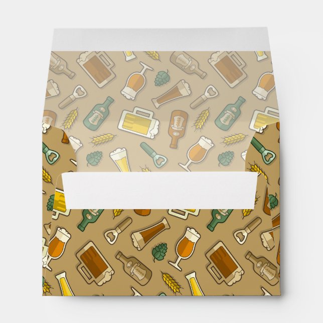 Beer Icons Pattern Envelope (Back (Bottom))
