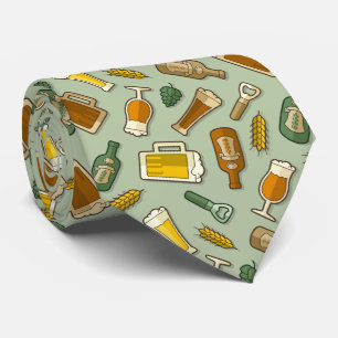 Beer Icons Pattern Neck Tie
