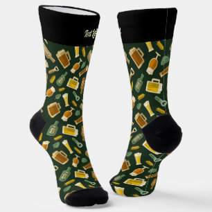 Beer Icons Pattern Socks