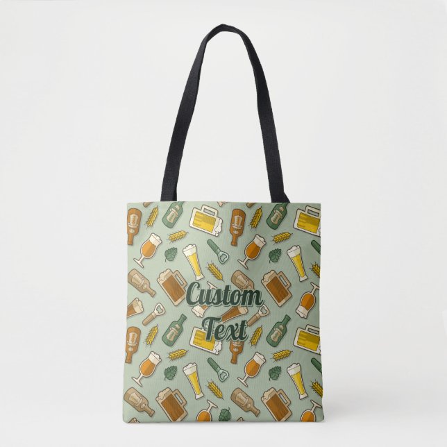 Beer Icons Pattern Tote Bag (Front)
