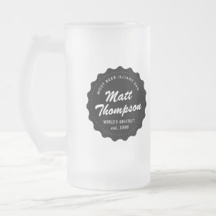 Beer-illiant Dad Frosted Glass Beer Mug