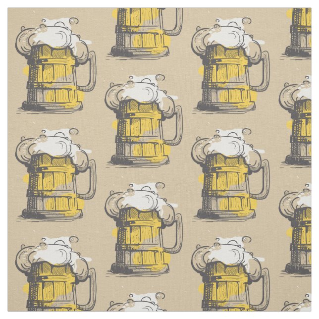 Beer Ilustration Fabric (Swatch)