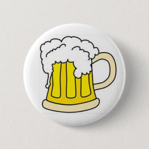 Beer In Mug/Oktoberfest 6 Cm Round Badge