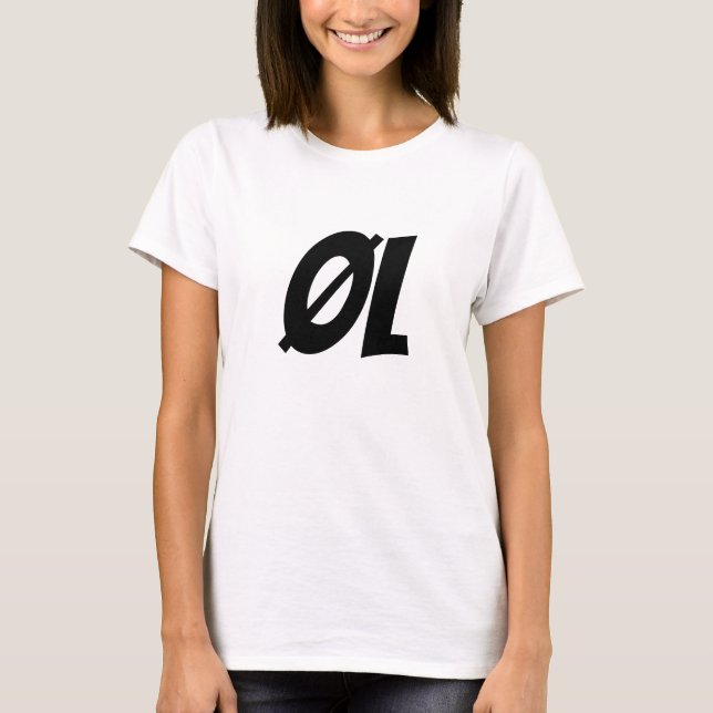 Beer, in Norwegian, Øl T-Shirt (Front)