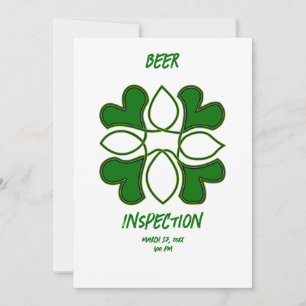 Beer Inspector St Patricks Celtic Cross and Cover Holiday Card
