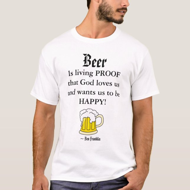 Beer, Is livin... T-Shirt (Front)