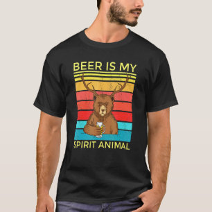Beer Is My Spirit Animal I Bear With Beer T-Shirt