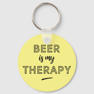 Beer is my therapy key ring