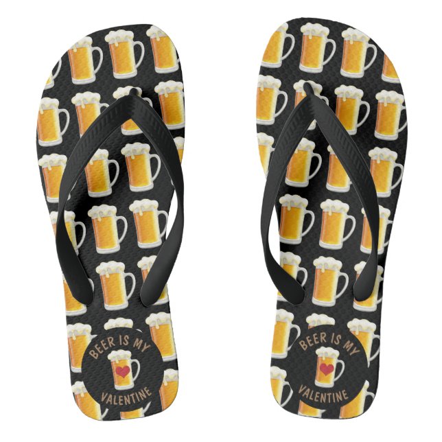 Beer Is My Valentine Jandals (Footbed)