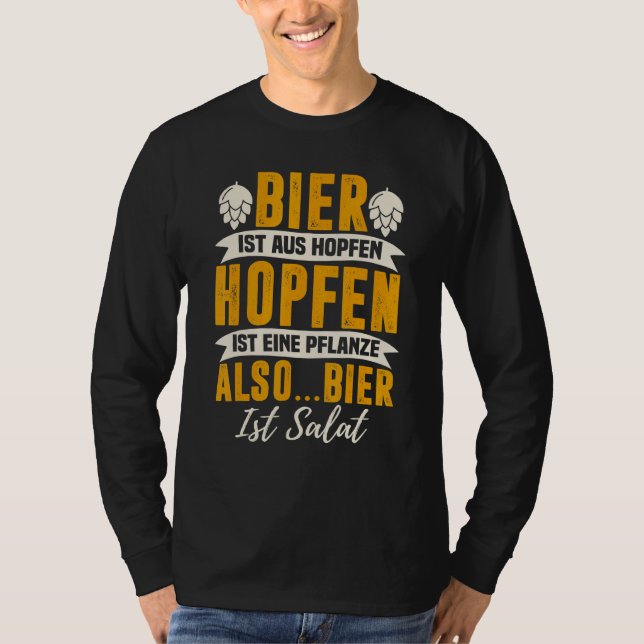 Beer Is Salad   Beer  Beer Hops T-Shirt (Front)