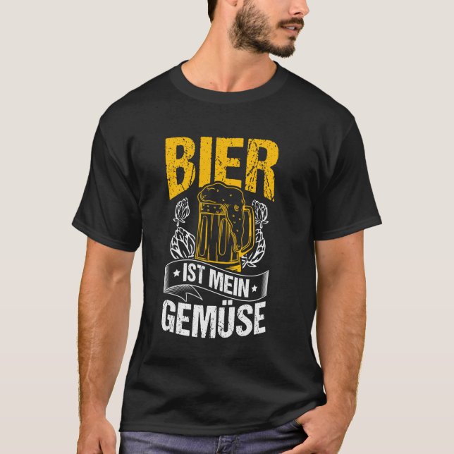 Beer IST MEIN GEMÜSE Beer Saying Funny T-Shirt (Front)