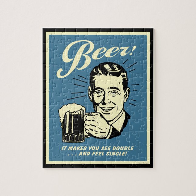 Beer: It Makes You See Double Jigsaw Puzzle (Vertical)