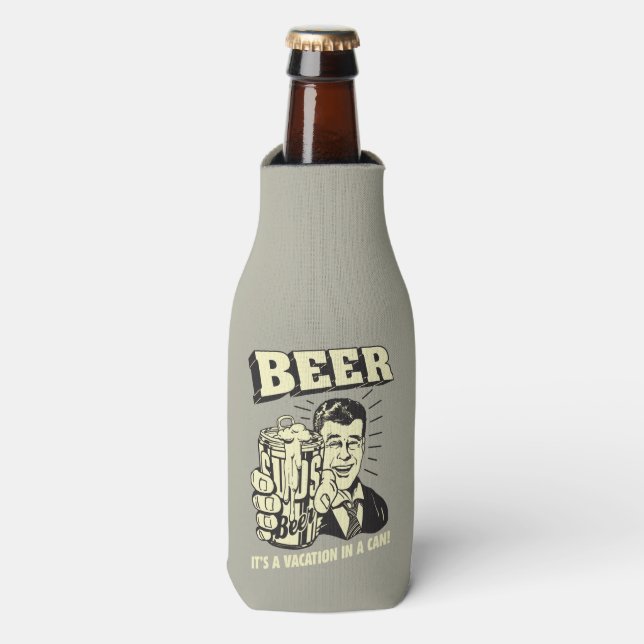 Beer: It's A Vacation In Can Bottle Cooler (Bottle Front)