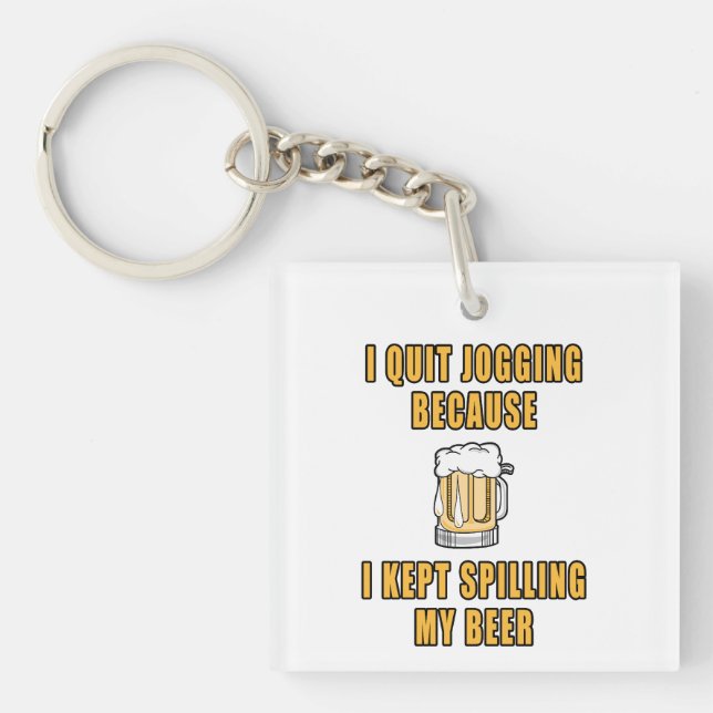 Beer Jogging Key Ring (Front)