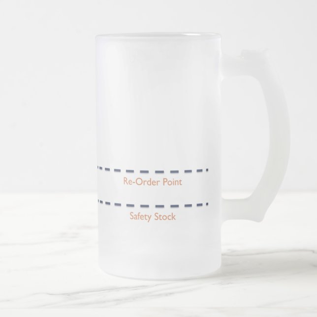 Beer Kanban Frosted Glass Beer Mug (Right)