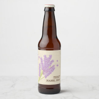BEER LABEL - lavender, purple, flower, floral