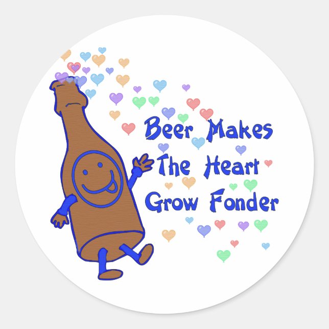 Beer Love Classic Round Sticker (Front)