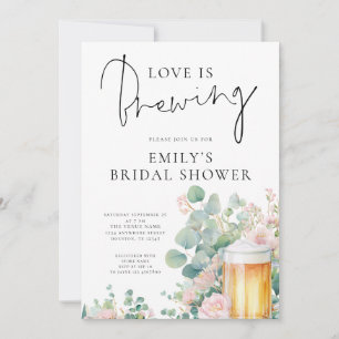 Beer Love is Brewing Bridal Shower Invitation