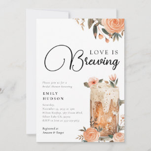 Beer Love is Brewing Bridal Shower Invitation