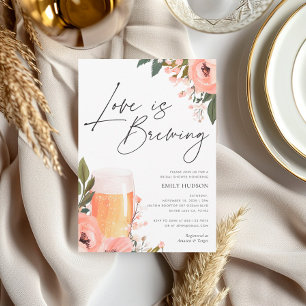 Beer Love is Brewing Bridal Shower Invitation